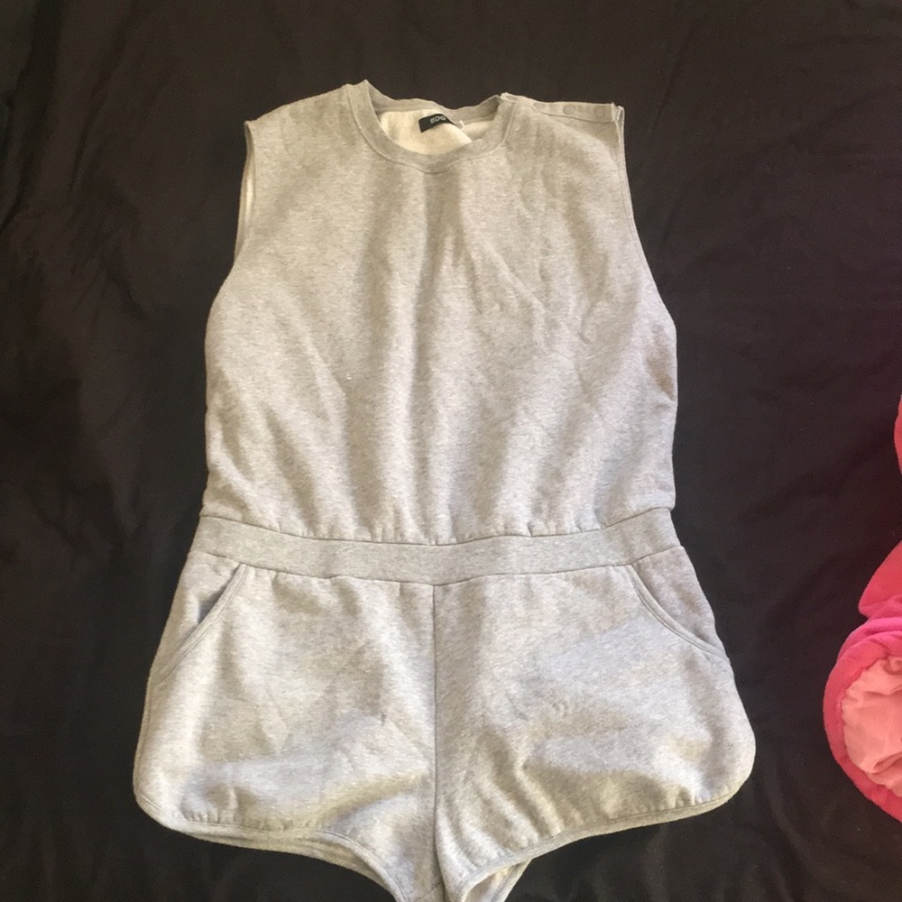 Soft gray romper